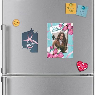 Магнит фоторамка «Тюльпаны », 10 х 14 см