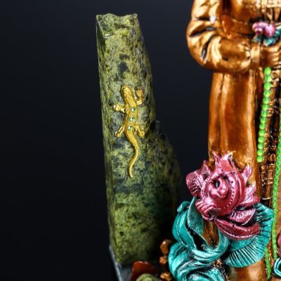 Сувенир "Хозяйка медной горы", 10х15х25 см, змеевик, гипс, минералы