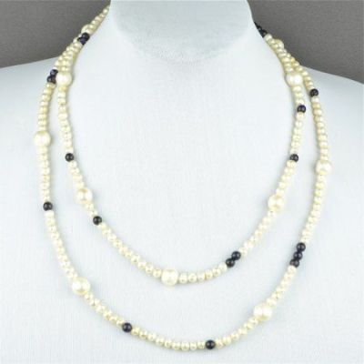 Авторские бусы Авантюрин, жемчуг "Лебедушка" арт.БУГ-1046