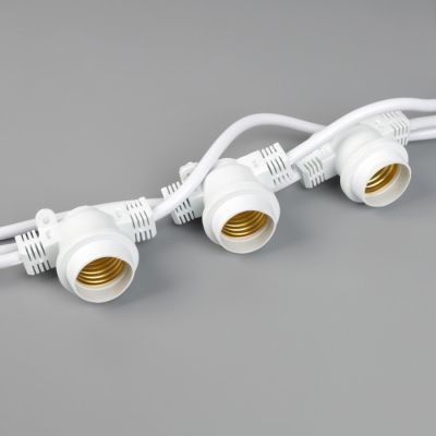 Гирлянда «Белт-лайт» 10 м, IP65, УМС, 2W, белая нить, шаг 40 см, Е27, 220 В