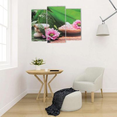 Модульная картина "Дождливый день"  (2-25х52; 1-30х60) 60х80 см