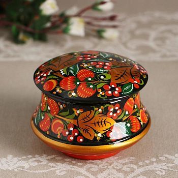 Шкатулка, 8х10 см, хохлома