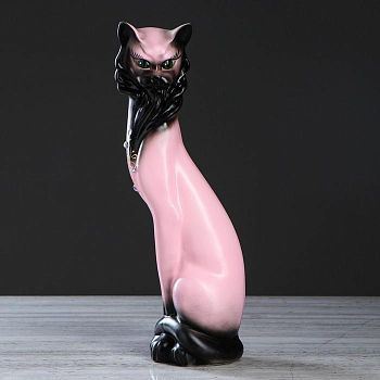 Копилка "Кошка Сиамская", акрил, розовая, 42 см