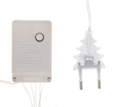 Гирлянда уличная "Бахрома" (Ш:4 м, В:0,6 м, нить силикон, белый)