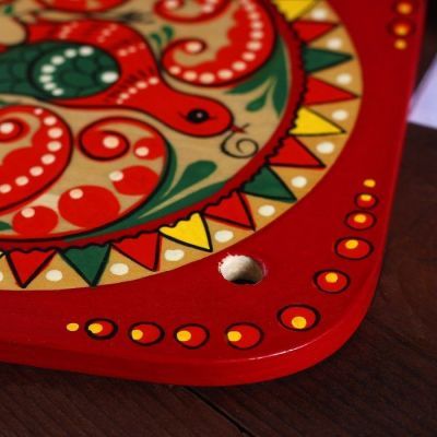Подставка под горячее, 17×17 см, пучужская роспись