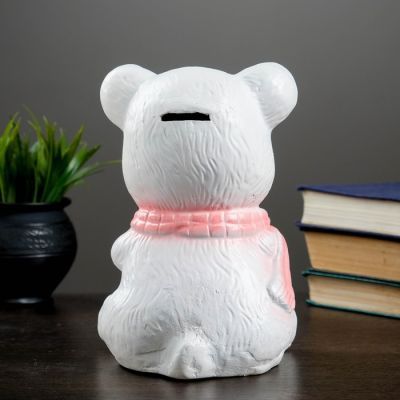 Копилка "Медведь с сердцем" большой 20см