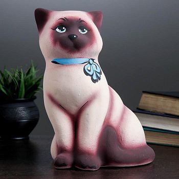 Копилка "Кот сиамский" 30см, МИКС