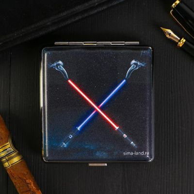 Портсигар "Да пребудет с тобой перекур",  9.6 х 9,6 см