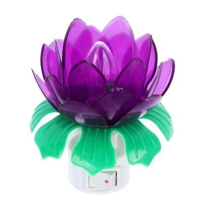 Ночник "Распустившийся цветок" 220V Е12 МИКС 9х9,5 см