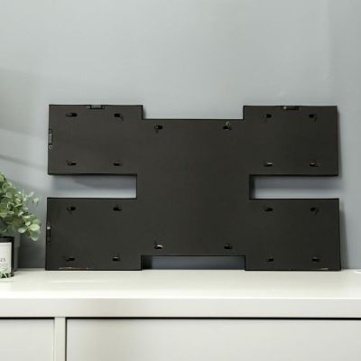 Фоторамка пластик на 5 фото 10х15, 20х25 см "Коллаж" чёрная 62х35,5х2,5 см