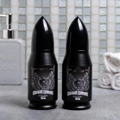 Набор "Самому настоящему мужику" пуля гель для душа, пуля шампунь 200 мл мужской парфюм