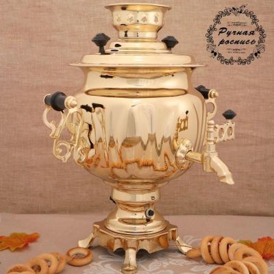 Самовар «Золото», овал, с автоматическим выключением, 3 л, электрический