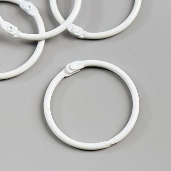 Кольца для альбома "Рукоделие" KDA-045/2, 0,45 см, 4 шт, белый