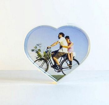 Вращающаяся фоторамка "Сердце" (11 x2,5x10 см)