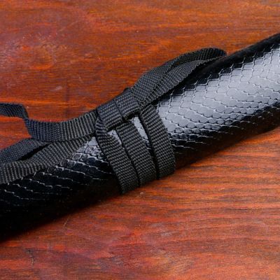 Сув. изделие катаны 2в1 на подставке, ножны кожзам, змея черная 47/70см