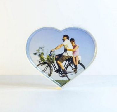 Вращающаяся фоторамка "Сердце" (11 x2,5x10 см)