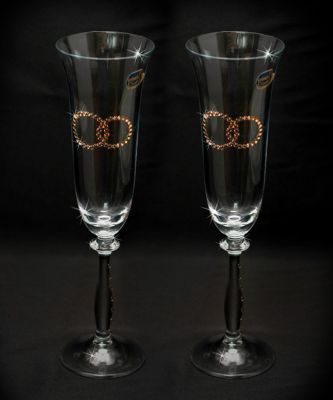 Бокал Шампань «Обручальные кольца» (в наборе 2шт)