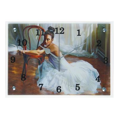 Часы настенные, серия: Люди, "Балерина в комнате", 25х35  см, микс