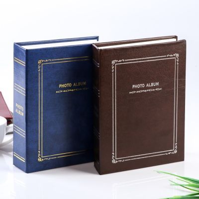 Фотоальбом на 200 фото 10х15 см "Классика" золотые линии МИКС 23,5х18,5х5,5 см