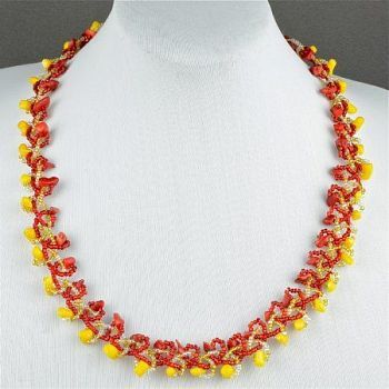 Колье Коралл  "Яркий хит" арт.КАП-1249