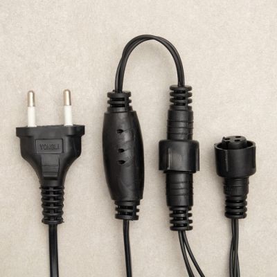 Гирлянда «Сеть» 2 × 1.5 м, IP44, УМС, тёмная нить, 192 LED, свечение синее, 220 В