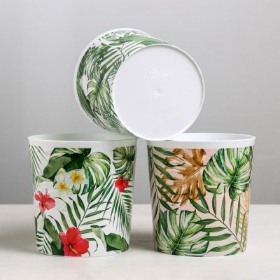 Набор кашпо 3 в 1 «Тропики», 1,6 л, 14 х 14 см