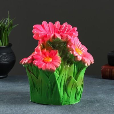 Копилка "Букет гербер" розовый, 18х20см