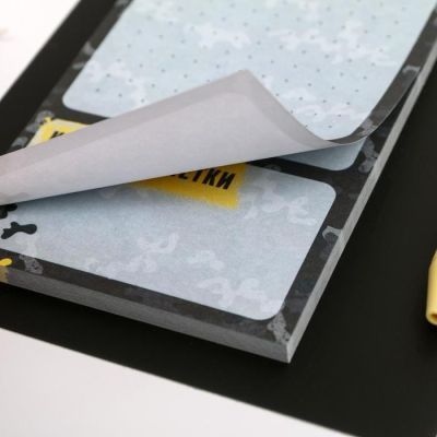 Стикеры с липким слоем и ручка «С 23 февраля»