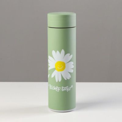 Термос "Ромашка" 500 мл, сохраняет тепло 10 ч, с ситом, 6.5 х 22 см, микс