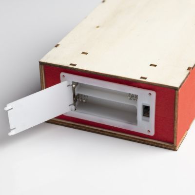 Светодиодная фигура «Красная хижина» 10 × 19 × 5 см, дерево, батарейки АААх2 (не в комплекте), свечение тёплое белое