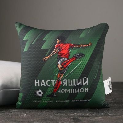 Подушка-антистресс «Настоящий чемпион», 21х20 см