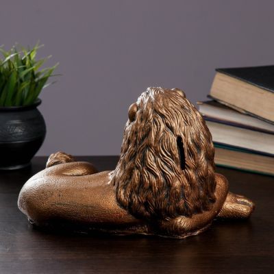 Копилка "Лев лежа малый" бронза, 28х15х18см