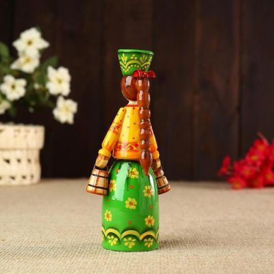 Сувенир «Девушка с ведрами», 14,5х4,5 см, ручная роспись