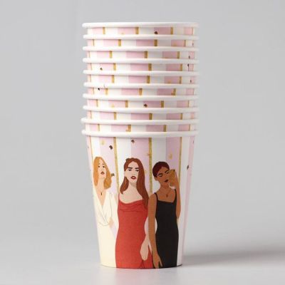 Стакан бумажный «С днём рождения, красотка», 250 мл, однослойный