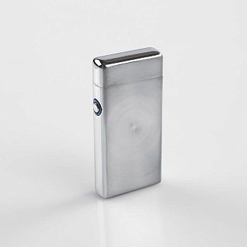 Зажигалка электронная в подароч.коробке, дуговая, прямоугольная, серебристая, USB 10х3х10 см