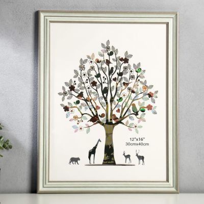 Фоторамка пластик 30х40 см "Классика" серая 45х35 см