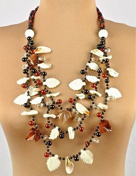 Бусы  "Осенняя сказка" арт.1244