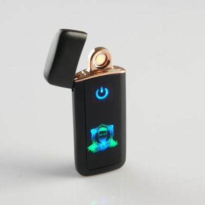 Зажигалка электронная, спиральная, "Мужик", чёрная, 3х7.3 см. USB