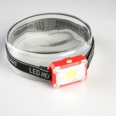 Фонарь налобный "Мастер К", 4.5 х 6.5 см, 1 режим, 3 ААА, микс