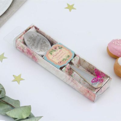 Ложка с гравировкой чайная "Наталья" в подарочной коробке