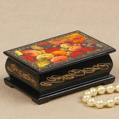 Шкатулка «Пионы», 6×9 см, лаковая миниатюра