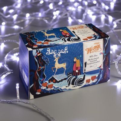 Гирлянда «Нить» 20 м, IP20, прозрачная нить, 200 LED, свечение белое, 8 режимов, 220 В