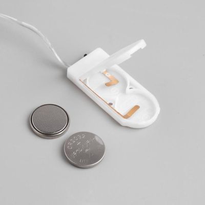 Гирлянда «Нить» 2 м роса, IP20, серебристая нить, 20 LED, свечение жёлтое, CR2032х2