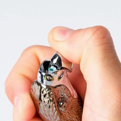 Зажигалка газовая "Сокол", 7.7х2.6 см, серебро