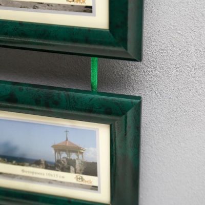 Фоторамка 10х15 см "Тройная" с тесьмой
