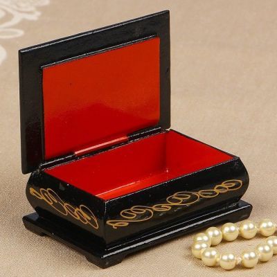 Шкатулка «Маки», 6×9 см, лаковая миниатюра