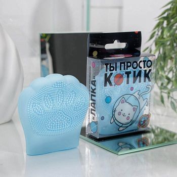 Формовая щётка для умывания «Ты просто котик», 7,5 х 10,5 см