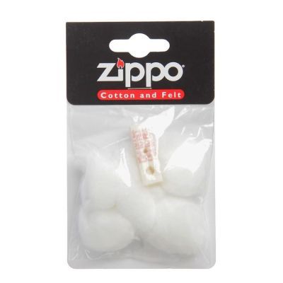 Комплект для зажигалок Zippo: вата и фетровая подкладка, в пакете с подвесом