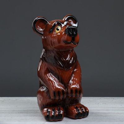 Копилка "Медведь" глянец, коричневый, 38 см