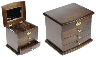 Шкатулка ювелирная MORETTO 3-х ярусная №567 (21x16x12 см)